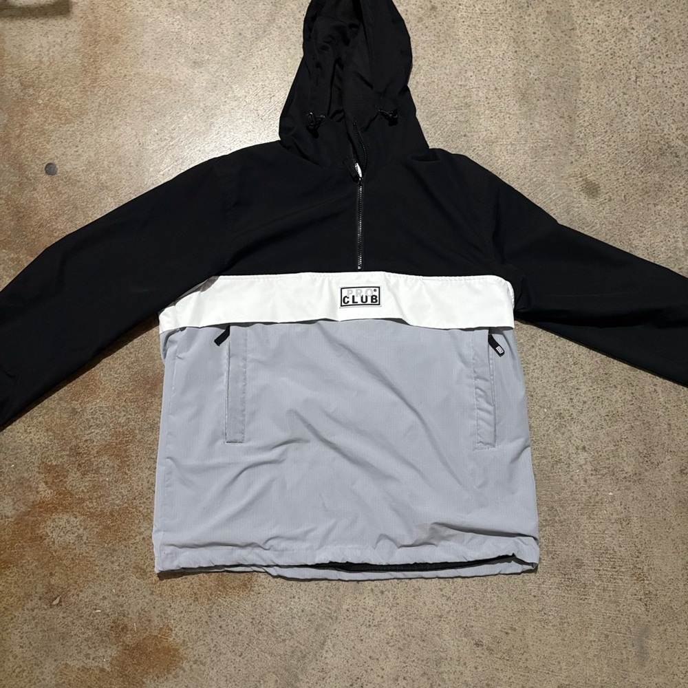 Black and Gray Windbreaker Jacket